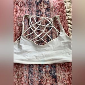 White lululemon sports bra size 2.